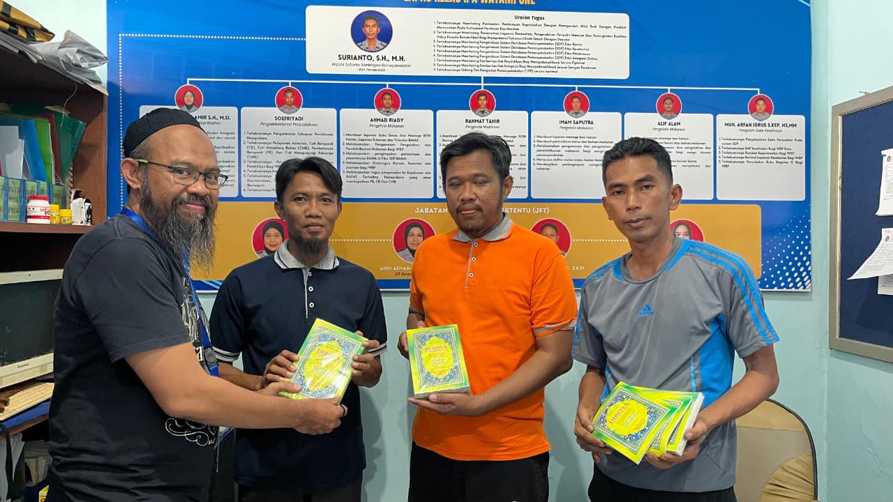 Lembaga Pemasyarakatan (Lapas) Kelas IIA Watampone kembali menerima dukungan dari masyarakat dalam mendukung program pembinaan kerohanian warga binaan.