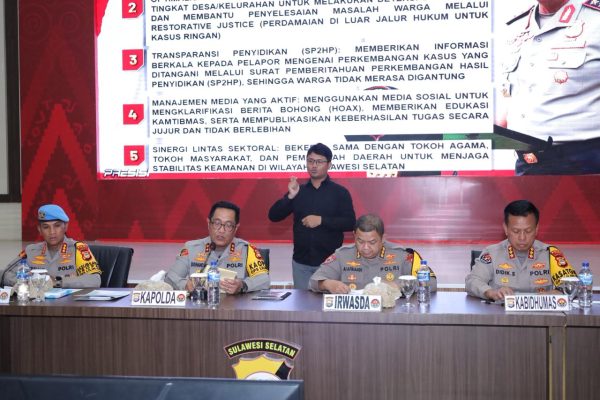 Press Release Akhir Tahun, Polda Sulsel Catat Penurunan Kasus Kriminal dan Laka Lantas