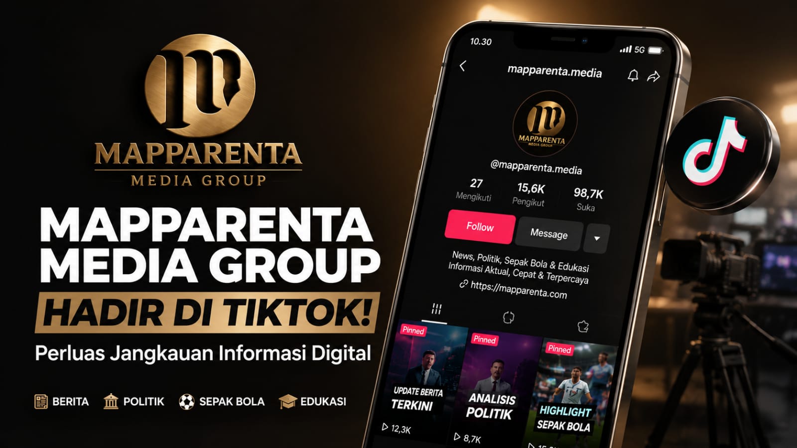 Mapparenta Media Group hadir di TikTok untuk memperluas jangkauan informasi digital